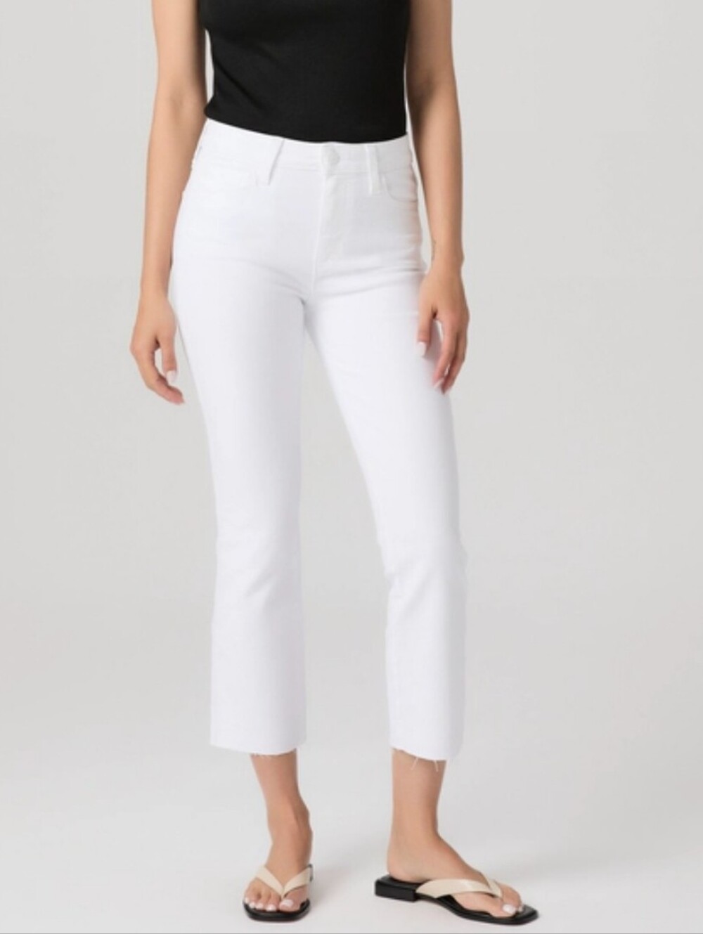 Paige Cindy Crop Ankle Jeans Raw Hem